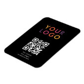 Magnet Flexible Modèle d'entreprise de code QR de logo noir (Côté Gauche)