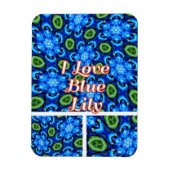 Magnet Flexible Modèle Floral bleu Abstrait (Vertical)