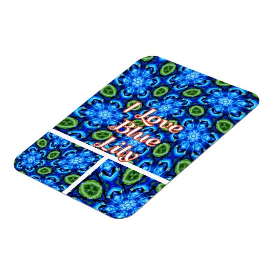 Magnet Flexible Modèle Floral bleu Abstrait (Côté Gauche)