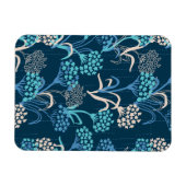 Magnet Flexible Modèle Floral Hydrangea stylisé - Bleu élégant (Horizontal)