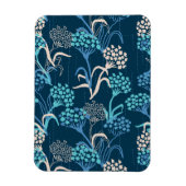Magnet Flexible Modèle Floral Hydrangea stylisé - Bleu élégant (Vertical)