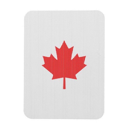 Magnet Flexible Modèle Knit Maple Leaf Tricot Motif (Vertical)