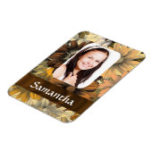 Magnet Flexible modèle photo Brown à fleurs (Côté Gauche)