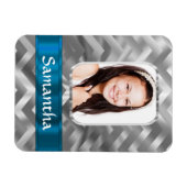 Magnet Flexible Modèle photo de chevron d'argent (Horizontal)