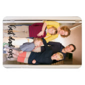 Magnet Flexible Modèle photo de script noir Best Papa Ever (Horizontal)