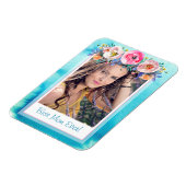 Magnet Flexible Modèle photo Floral Meilleure maman jamais (Côté Gauche)