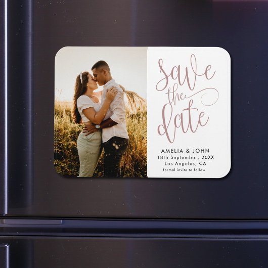 Magnet Flexible Modèle photo moderne Enregistrer le Mariage date