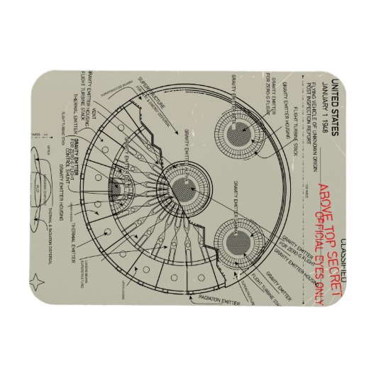 Magnet Flexible Modèle UFO (Horizontal)