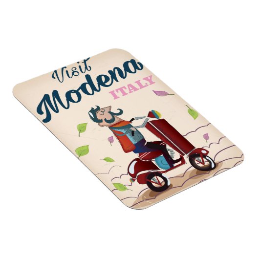 Magnet Flexible Modena Italie poster de voyage Scooter (Côté Droit)