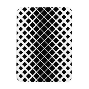 Magnet Flexible Modern Black Dissolving Square Block Pattern