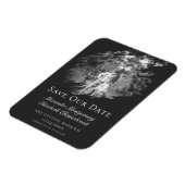 Magnet Flexible Modern Brushstroke Photo Save the Date Soft Black (Côté Gauche)