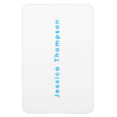 Magnet Flexible Modern Elegant Plain Simple Professional Name (Vertical)