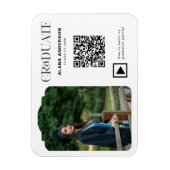 Magnet Flexible Modern Graduation Photo QR Code Minimal Arch Video (Vertical)