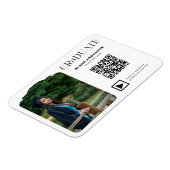 Magnet Flexible Modern Graduation Photo QR Code Minimal Arch Video (Côté Gauche)