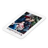 Magnet Flexible Modern Merry Christmas Calligraphy Custom Photo (Côté Gauche)