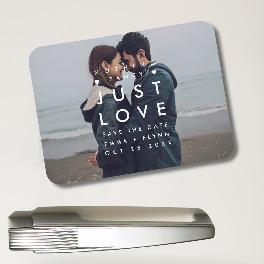 Magnet Flexible Modern Nothing Fancy Just Love Photo Enregistrer l