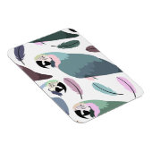 Magnet Flexible Modern Parrots Tropical Pattern  (Côté Droit)