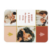 Magnet Flexible Modern Pastel & Gold 3 Collage photo Noël (Horizontal)