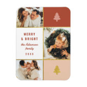 Magnet Flexible Modern Pastel & Gold 3 Collage photo Noël (Vertical)