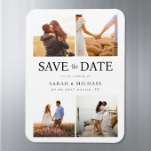 Magnet Flexible Modern Photo Collage Wedding Save the Date