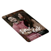 Magnet Flexible Modern Save the Date Script Photo personnalisée (Côté Droit)