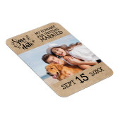 Magnet Flexible Modern Script Couple photo mariage Enregistrer la  (Côté Droit)