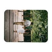 Magnet Flexible Modern Script Photo Wedding Enregistrer la date Mo (Horizontal)