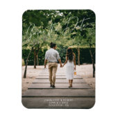 Magnet Flexible Modern Script Photo Wedding Enregistrer la date Mo (Vertical)