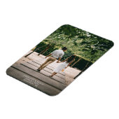 Magnet Flexible Modern Script Photo Wedding Enregistrer la date Mo (Côté Gauche)