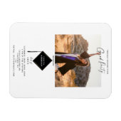Magnet Flexible Modern Simple 2 Photo Graduation Party Invitation (Horizontal)