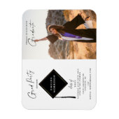 Magnet Flexible Modern Simple 2 Photo Graduation Party Invitation (Vertical)