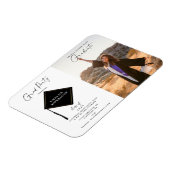 Magnet Flexible Modern Simple 2 Photo Graduation Party Invitation (Côté Gauche)