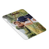 Magnet Flexible Modern White Script Heart Photo Thank You (Côté Droit)