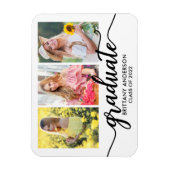 Magnet Flexible Moderne 3 Faire-part de diplôme photo (Vertical)