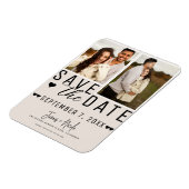 Magnet Flexible Moderne Blush Tan Enregistrer la date 2 Mariage ph (Côté Gauche)