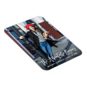 Magnet Flexible Moderne Brush Script Graduation Aventure commence (Côté Droit)