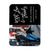 Magnet Flexible Moderne Brush Script Love Merci Graduation (Vertical)