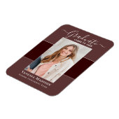 Magnet Flexible Moderne | Elegant 1 photo Grad Faire-part (Côté Gauche)