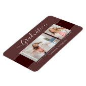 Magnet Flexible Moderne | Elegant 2 Photo Grad Faire-part (Côté Gauche)