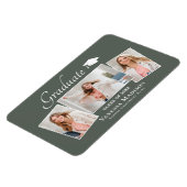Magnet Flexible Moderne | Elegant 3 Photo Grad Faire-part (Côté Gauche)