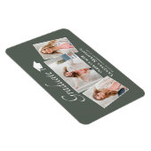 Magnet Flexible Moderne | Elegant 3 Photo Grad Faire-part (Côté Droit)