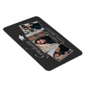 Magnet Flexible Moderne | Elegant 3 Photo Grad Faire-part (Côté Droit)