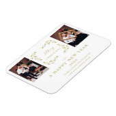 Magnet Flexible Moderne Élégant Chic Noël 2 Photos Famille (Côté Gauche)