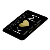 Magnet Flexible moderne & élégant enregistrer la date amour-coeur (Côté Gauche)