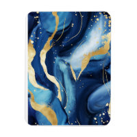 Moderne élégant marbre bleu marine marbre motif ch