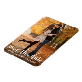 Magnet Flexible Moderne Enregistrer la date Fiançailles Couple pho (Côté Gauche)