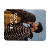 Magnet Flexible Moderne enregistrer les dates faire-part de mariag (Horizontal)