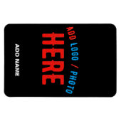 MAGNET FLEXIBLE MODERNE ET MODERNE PERSONNALISABLE NOIR VÉRIFIÉ (Horizontal)