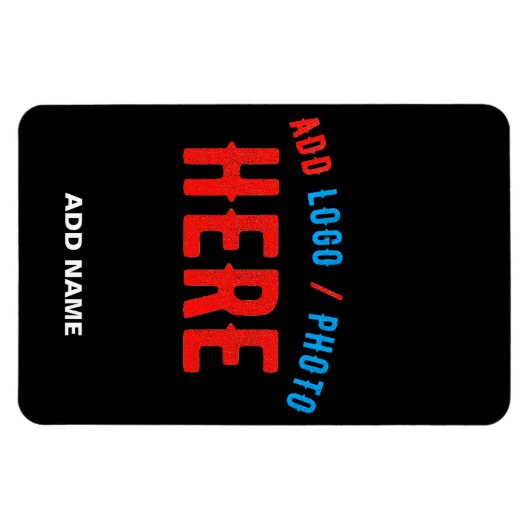 MAGNET FLEXIBLE MODERNE ET MODERNE PERSONNALISABLE NOIR VÉRIFIÉ (Horizontal)