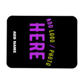 MAGNET FLEXIBLE MODERNE ET MODERNE PERSONNALISABLE NOIR VÉRIFIÉ (Horizontal)